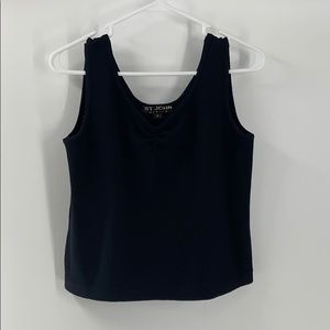 St. John Basic Black Sweater Tank